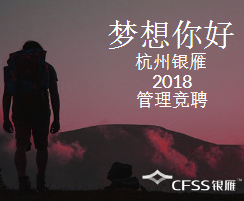 杭州银雁2018管理竞聘
